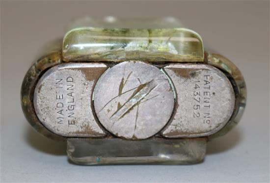 A Dunhill aquarium table lighter, H.3in.